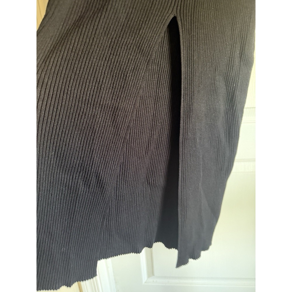 Anthropologie Long Sleeve Crisscross Knit Maxi Dress Black S NWT $228 - Picture 9 of 16